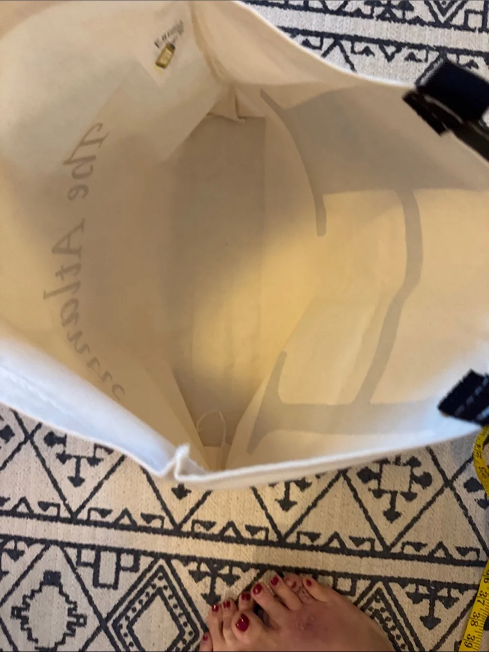 The Atlantic Canvas Tote Bag with Black 'A' Initial and The Atlantic